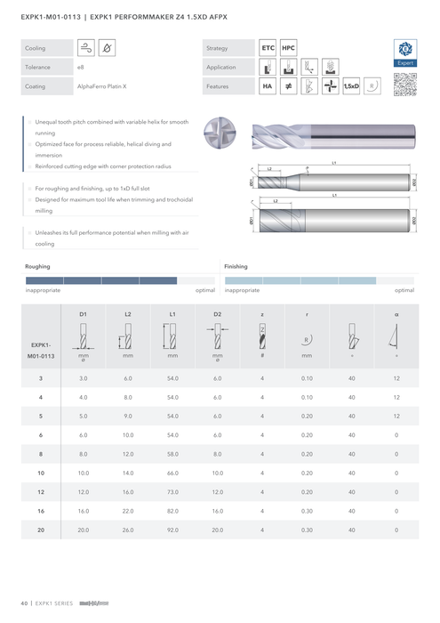 EXPK1-M01-0113 catalog specifications 1