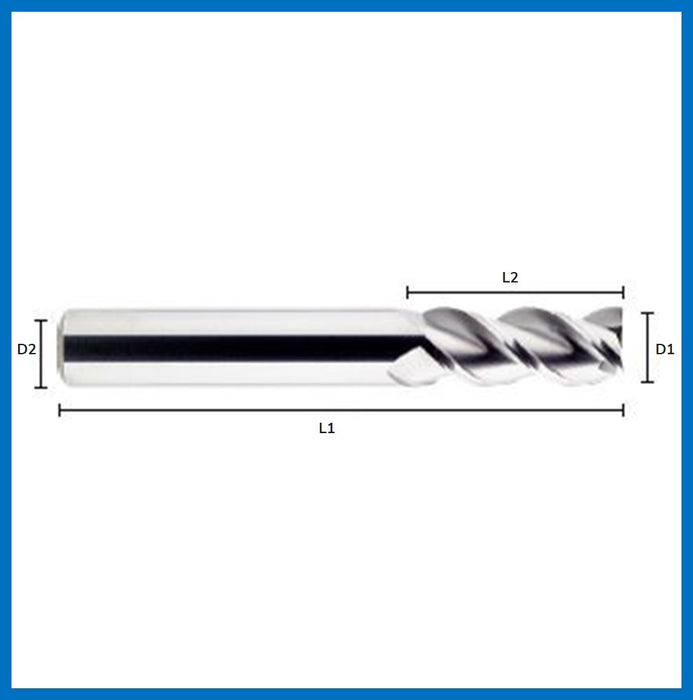 Solid Carbide End Mill 10mm 10x40x100xD10