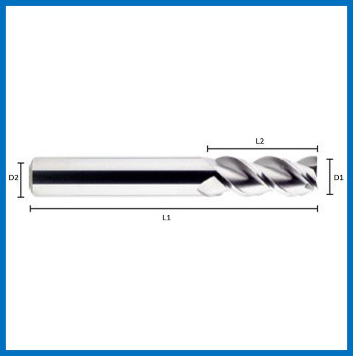 Solid Carbide End Mill 10mm 10x50x150xD10