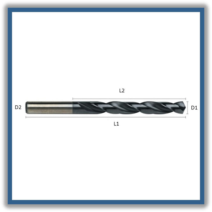 HSSCo Drill Tip of 135º Short series TiAlN coating  5.1mm 5.1x52x86xD5.1