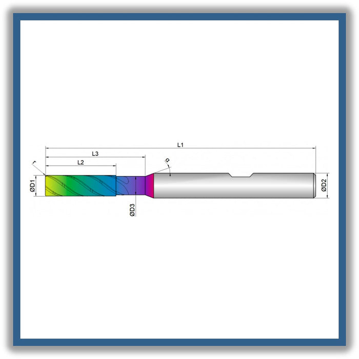 Solid Carbide End Mill 5mm 5R0.15x17-24x65xD6