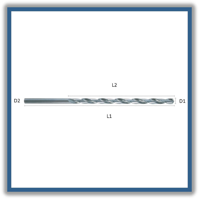 HSS Drill Tip of 118º Helix at 30º DIN1869N 8.5mm 8.5x210x305xD8.5