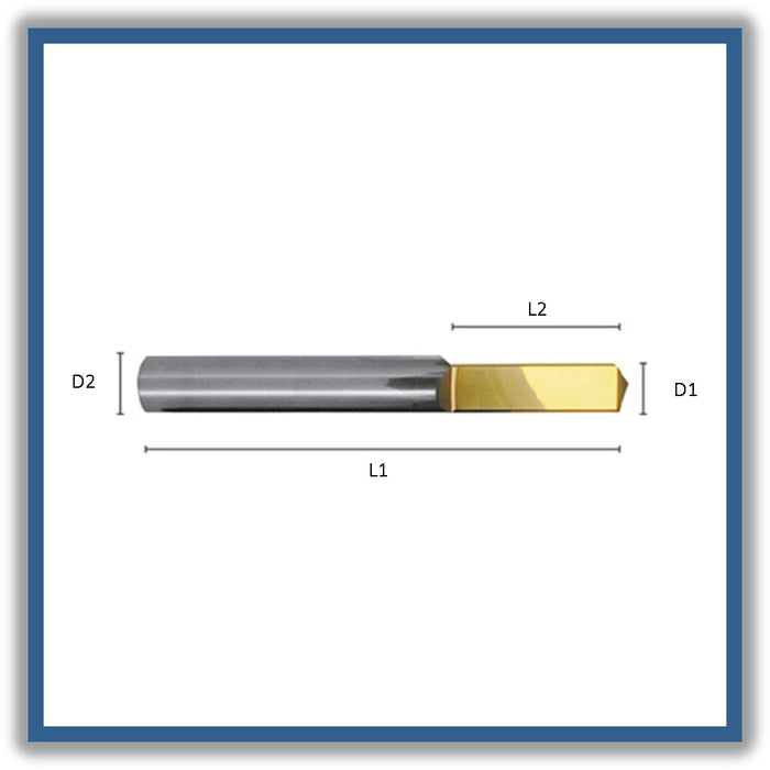 1xD Solid Carbide Drill 150º tip TIN coating 8.5mm 8.5x25x80xD 10