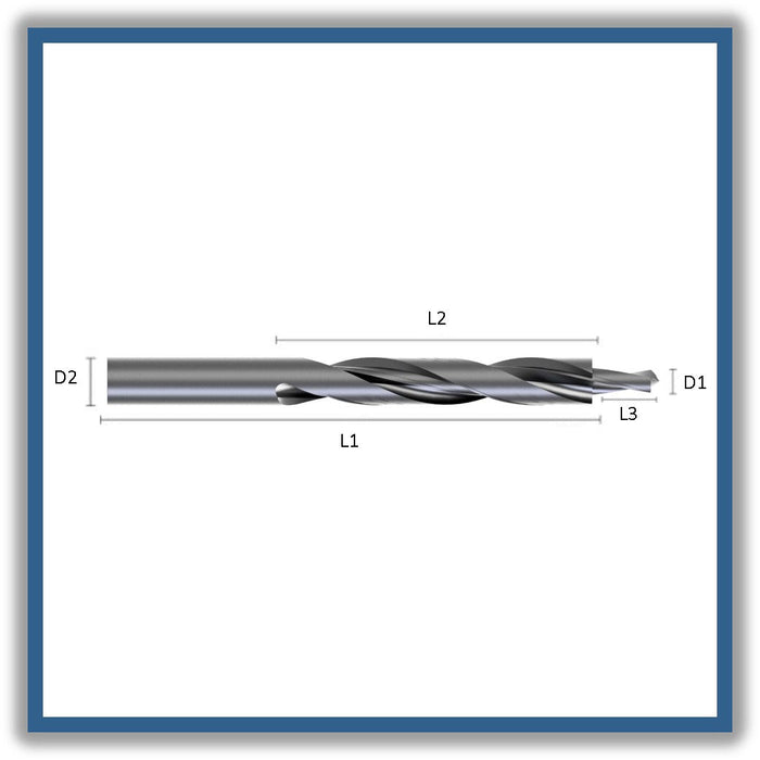 HSS Two-diameter Drill DIN8378 10.2mm 10.2x30x108x160xD13.5 (M-12)