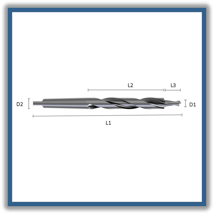 HSS Two-diameter Drill DIN8375 6.6mm 6.6x15x101x182xD13 (M-6)