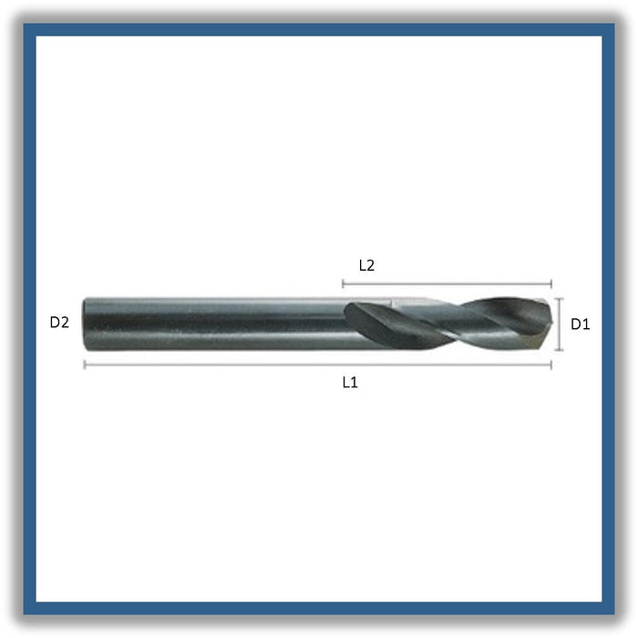 HSS Drill Tip of 118º Helix at 30º DIN 1897N 5.1mm 5.1x26x62xD5.1 (10pcs)
