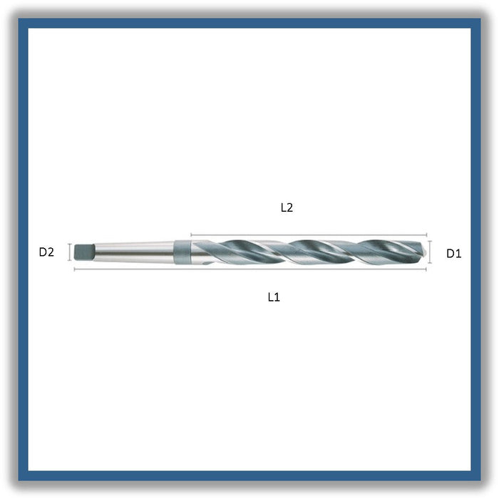 HSS Drill Taper Shank Tip of 118º Helix at 30º DIN341N 38mm 38x277x426xCM4