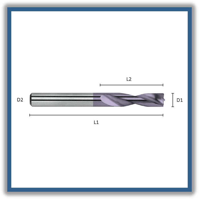 HSSCo Centre Drill Tip of 168º-172º Helix at 30º DIN1897N 8mm 8x37x79x8