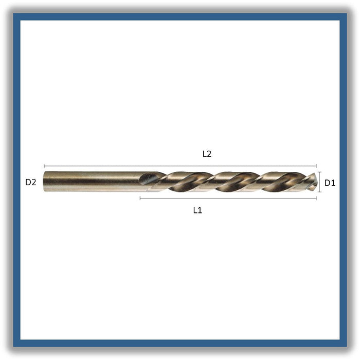 HSSCo Drill Tip of 135º Short series  17/64"x69x109xD17/64" (10pcs)