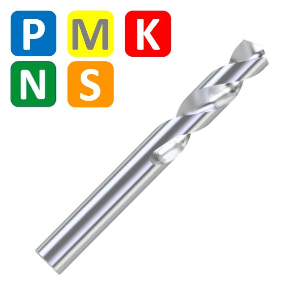 2xD Solid Carbide Drill 118º tip Helix at 30º  (2.0mm - 13.0mm)