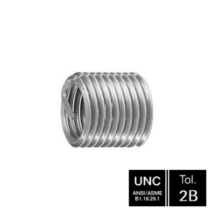 Stainless Steel, Thread Insert , DIN 8140, Tolerance 2B, 3D ( UNC Nº 2-56 - UNC 1''-8 )
