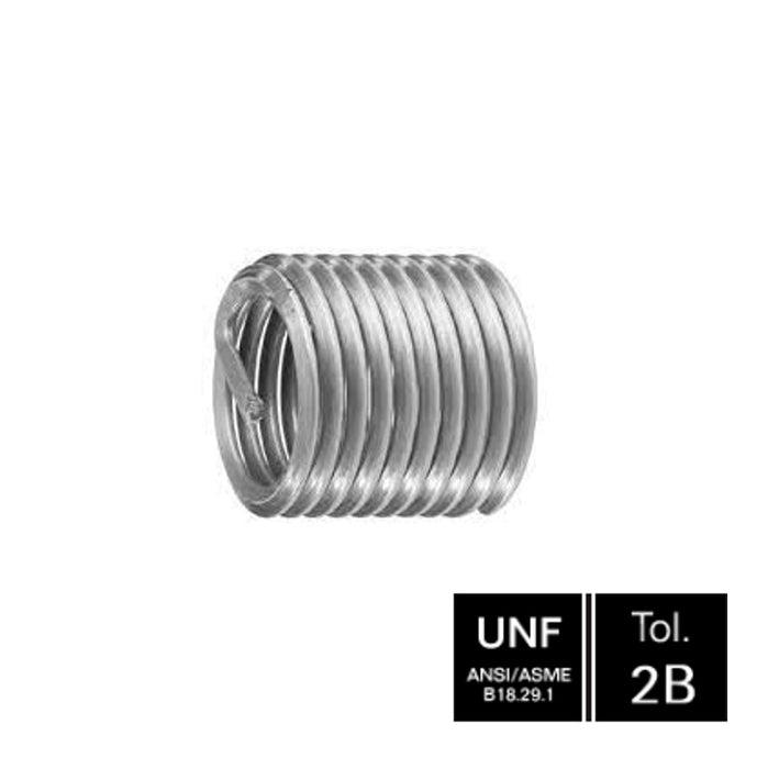 Stainless Steel, Thread Insert , DIN 8140, Tolerance 2B, 3D ( UNF 4-48 - UNF 1''3/8-12 )