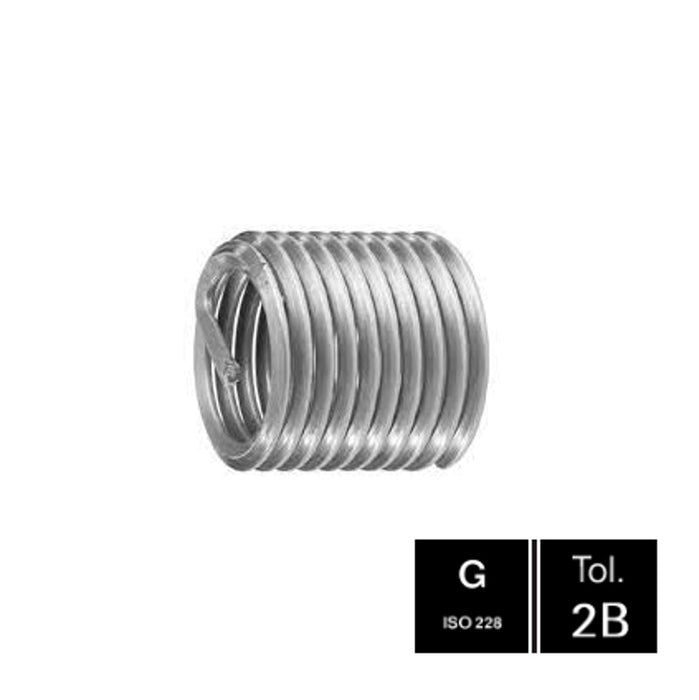 Stainless Steel, Thread Insert , DIN 8140, Tolerance 2B, 1D ( G 1/2-14 - G 3/8-19 )